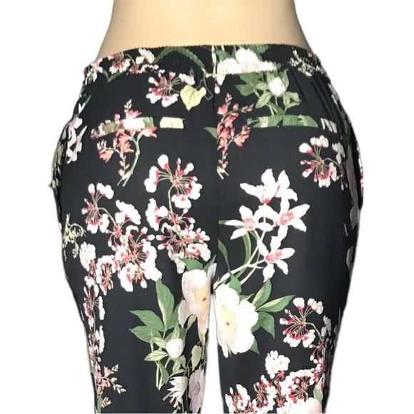Ellane Rose Black Multicolour Floral Pants Size XS - Picture 10 of 16